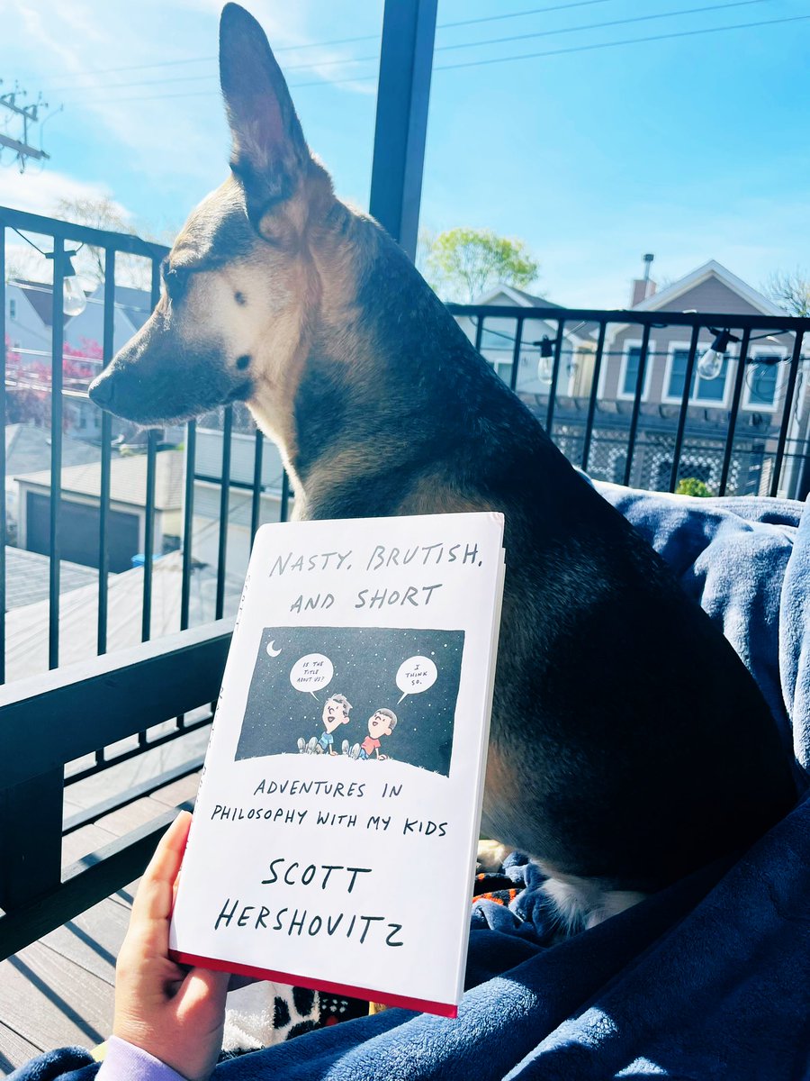 aggieraschuk's tweet photo. This is what my ideal Mother’s Day morning looks like. ☀️ and a good book. And the 🐕 of course. Oh and a coffee. Ahhh the good life. #MothersDay https://t.co/BEn3NuYwLU