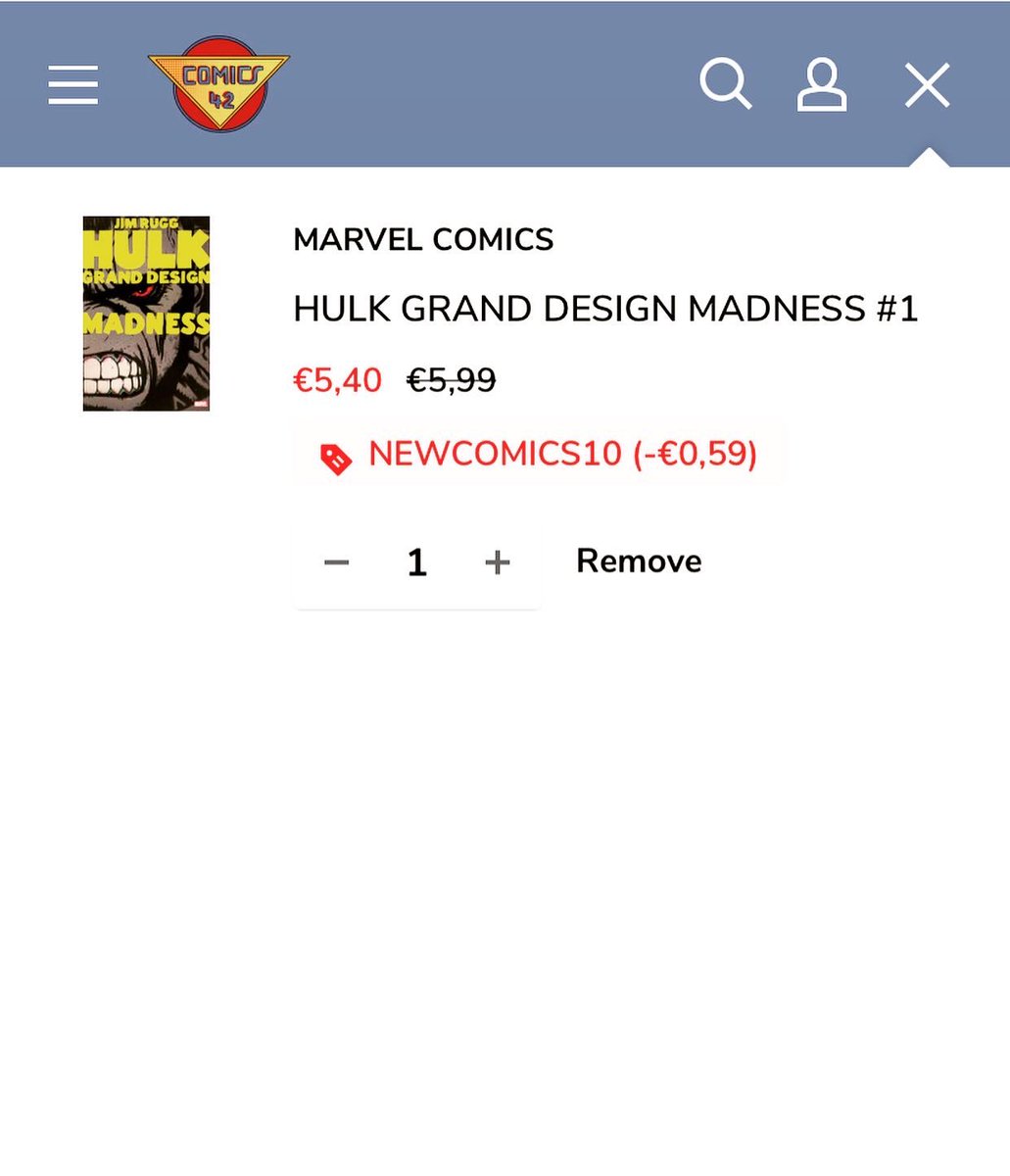 comics42shop's tweet photo. Hulk Grand Design Madness, Issue 1

Writer/artist Jim Rugg concludes his creative reimagining of the entire history of THE INCREDIBLE HULK in this can't-miss oversized issue. You'll never look at Bruce Banner the same way again!
#comics #comics42 #comics42shop #hulk
#marvelcomics https://t.co/FKoIjq6tu3