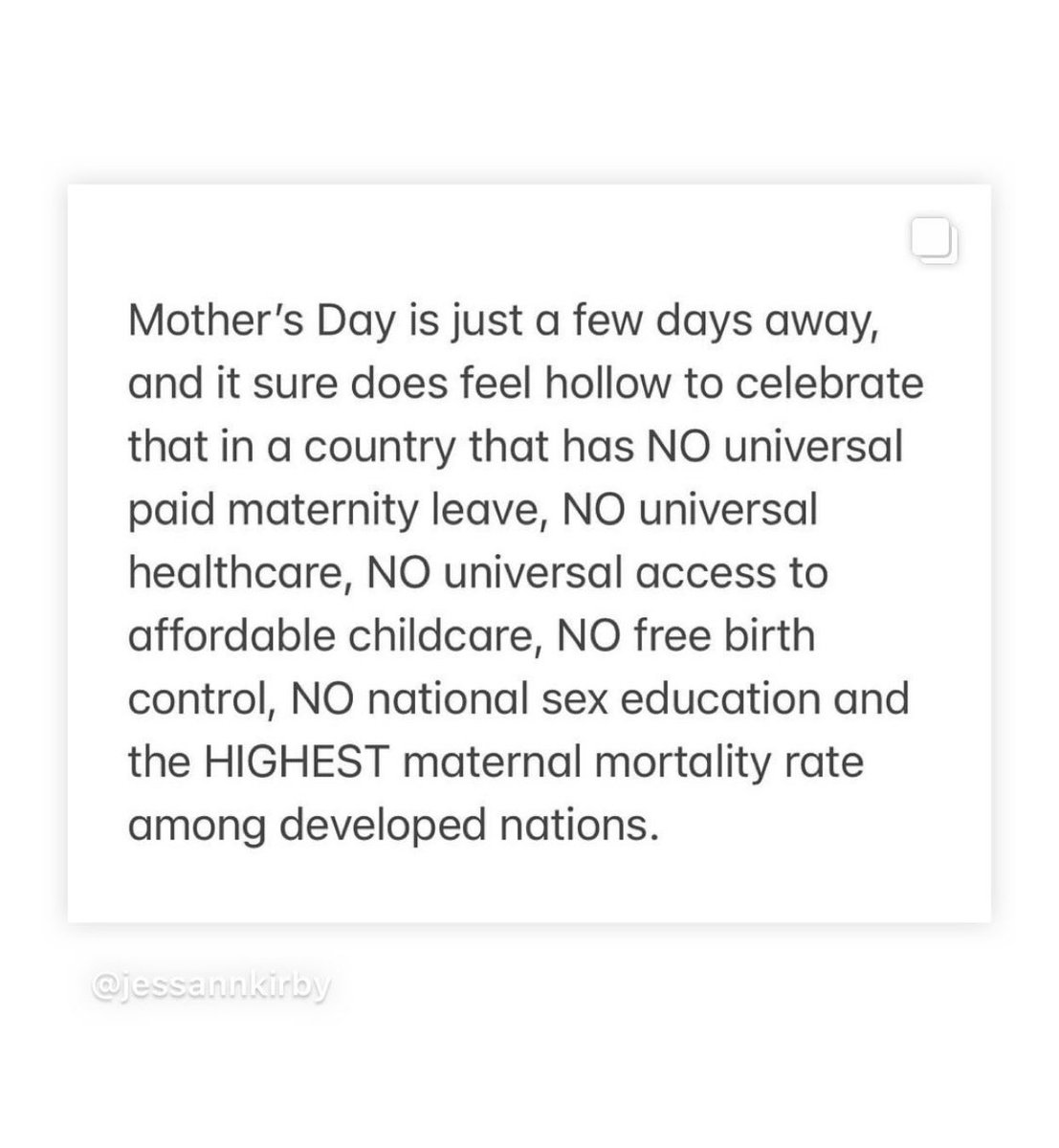 LibbyBatlan's tweet photo. Happy Mother’s Day, but let’s not forget we must do better by families in starting with who we vote for and the policies they champion. Abortion is health care and bodily autonomy is a human right. For our daughters and everyone else. Love to all caregivers today. 💜 https://t.co/GVRsUxxJXR
