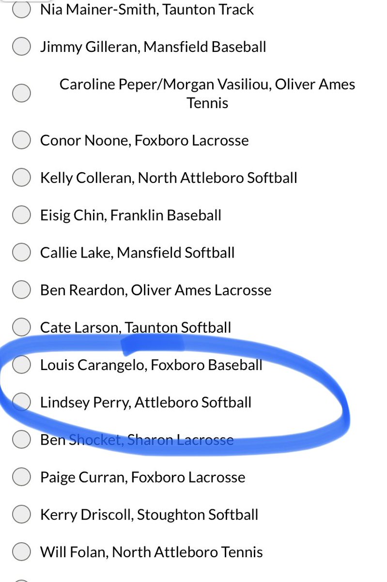 Vote for <a href="/AttleboroSball/">Attleboro_Softball</a> senior Lindsey Perry!