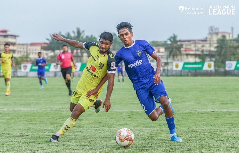 ChennaiyinFC's tweet photo. #CFCHFC ⚔️ in 📸

#AllInForChennaiyin #LetsPlay #RFDevelopmentLeague @ril_foundation https://t.co/nFSS5Ho3I7