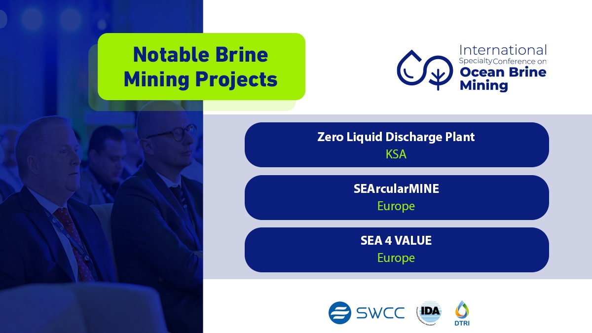 BrineMining's tweet photo. During the conference, experts praised some of the most sophisticated projects in brine mining around the world for driving the industry to a sustainable future.

#SWCC #OceanBrineMining https://t.co/y4NIrdw8VM