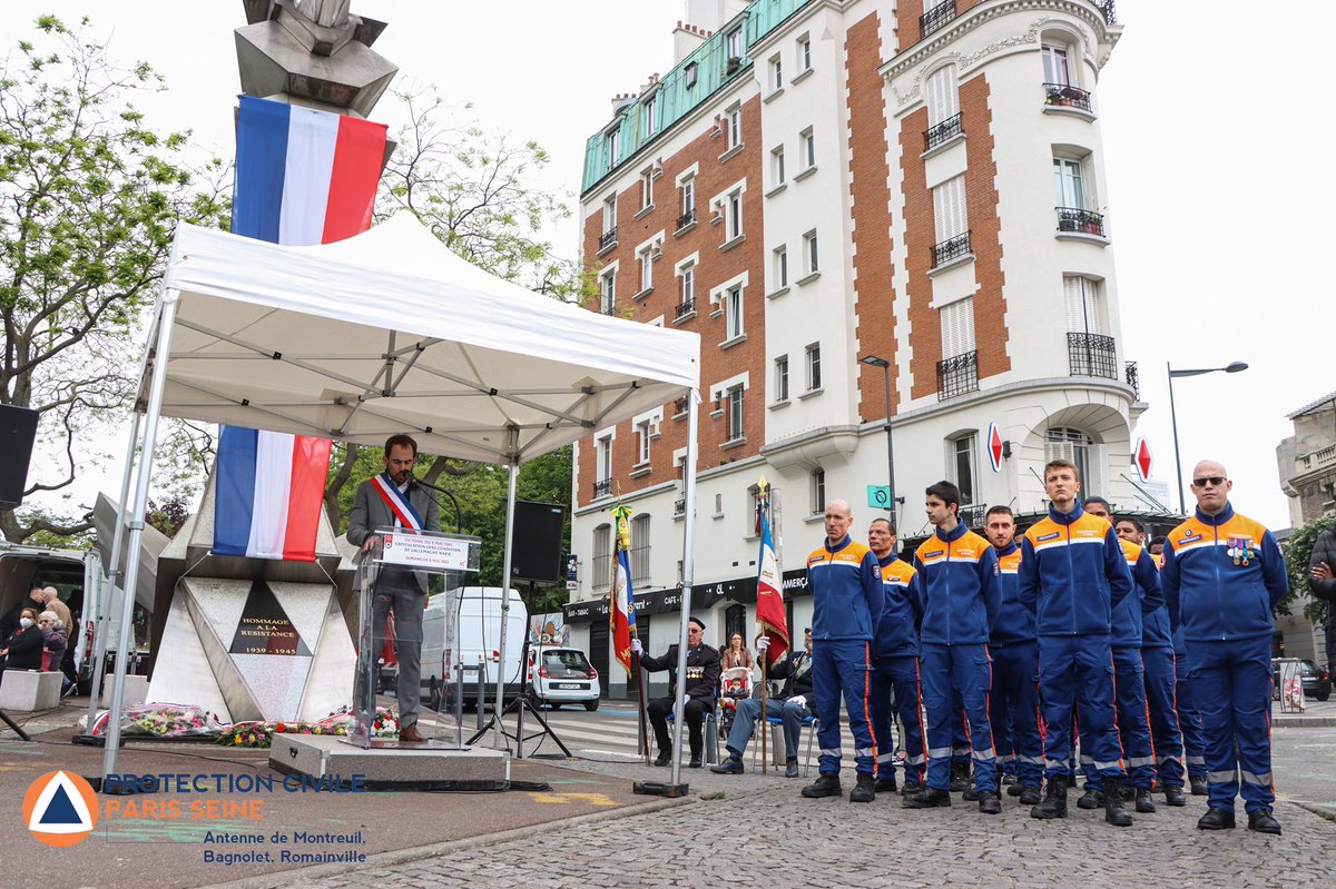 PCPSMontreuil's tweet image. #8mai1945 : nos secouristes étaient présents, comme tous les ans, aux côtés des autorités civiles, militaires et des associations d’anciens combattants pour commémorer cette journées.

@PatriceBessac @alexiscorbiere @montreuil