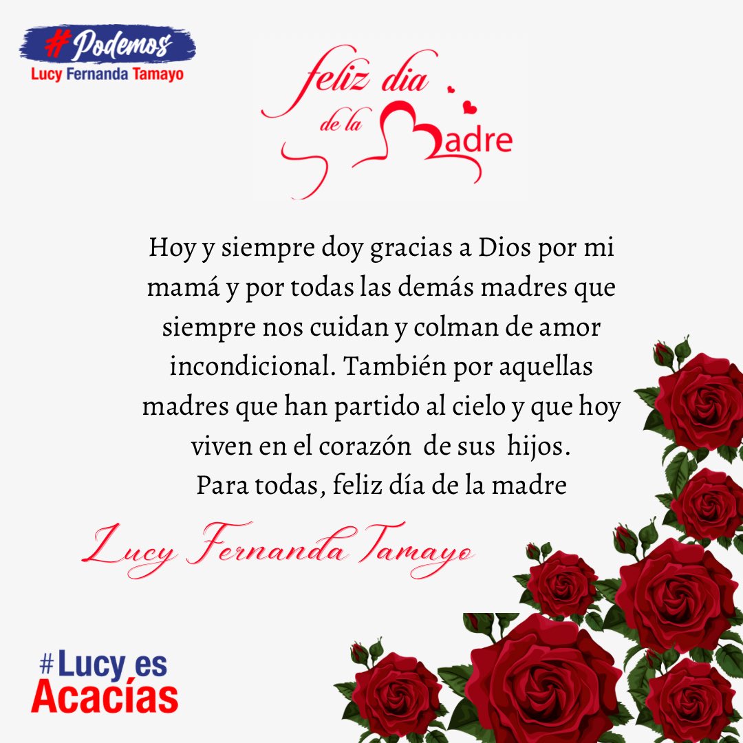 tlucyfernanda's tweet photo. ¡Feliz día de las madres!

#felizdiamama #madres #mamá #diadelamadre #felizdia #lucyesacacías https://t.co/G8nzfqwKYv