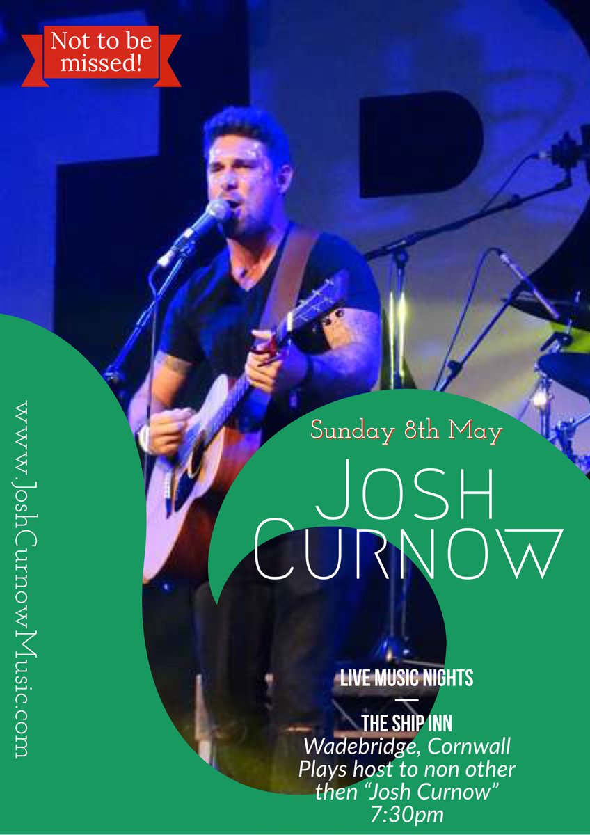 JDCurnow's tweet photo. Returning to my home town tonight 🥰 The Ship Inn Wadebridge from 7:30pm. 

See you down there 🍻🍷@cornwallwhatson #Cornwall #wadebridge https://t.co/YsHzFc0SPe