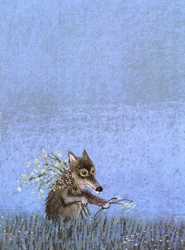 _ko_mon's tweet photo. #Illustration by Jozef Wilkon for 'The story of the kind wolf' / 'Geschichte vom guten Wolf' by Peter Nickl
#art #aimals #wolf #bookillustrations https://t.co/PGV0UBX6u9