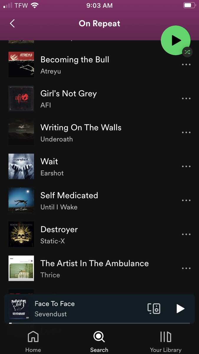 DektCreations's tweet photo. What’s your Spotify on repeat? https://t.co/J64o1Sburg