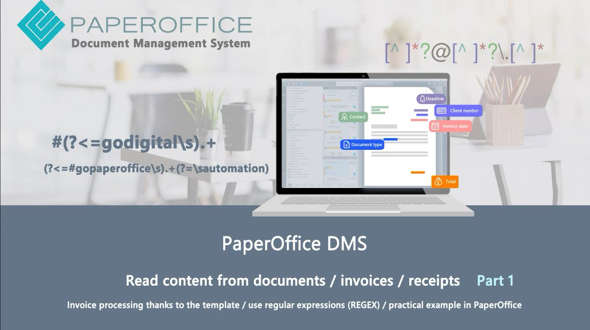 PaperOffice_en's tweet photo. The INNOVATIVE #guide on how to automate document #STORAGE thanks to REGEX published today on #youtube!

#DocumentManagementSolutions
#documentmanagementsystem
#documentsolutions
#dms

https://t.co/g5PJXSna2f Part 1
https://t.co/khpY0Ayder Part 2
https://t.co/3IdCOgebCB Part 3 https://t.co/HpgkwE0Oq4