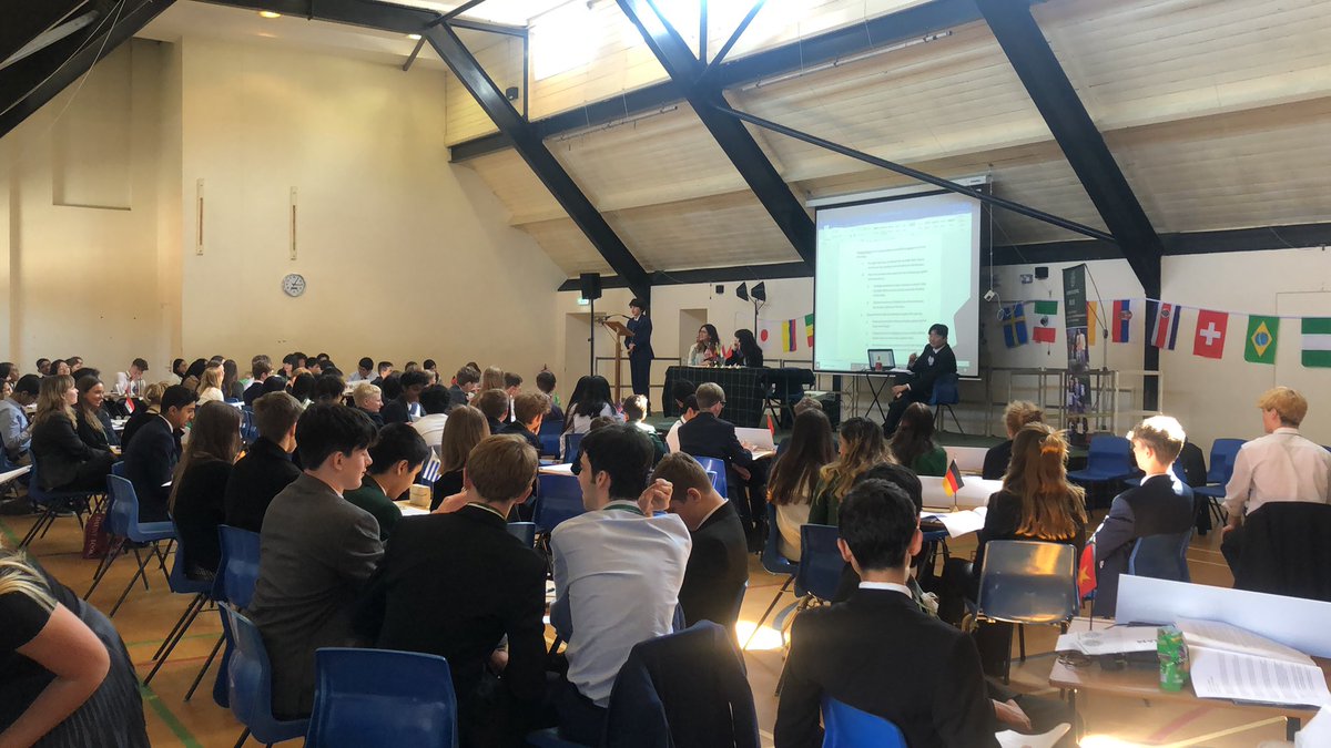 gordon_mun's tweet photo. General Assembly in order. Going very well! @GordonsSch #debate #MUN https://t.co/9LXDqZbBbO