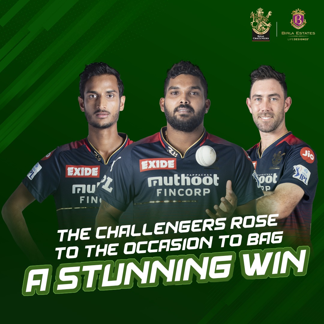 Birla_Estates's tweet photo. With great commitment, partnership and agility, #TeamRCB has won yet again.

Three cheers for #RCB. @RCBTweets
#CheerFromHome #PlayBold #WeAreChallengers #IPL2022 #BirlaEstates #RCBvsSRH #SRHvsRCB https://t.co/L42eTKkjvq