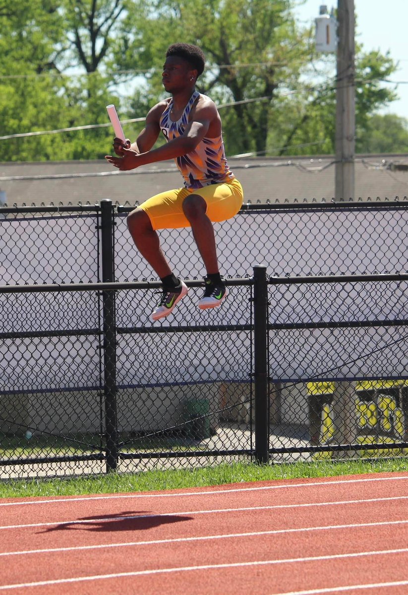 We always talk about doing something explosive before your race!  Coach Hinkley got Tayon mid flight!