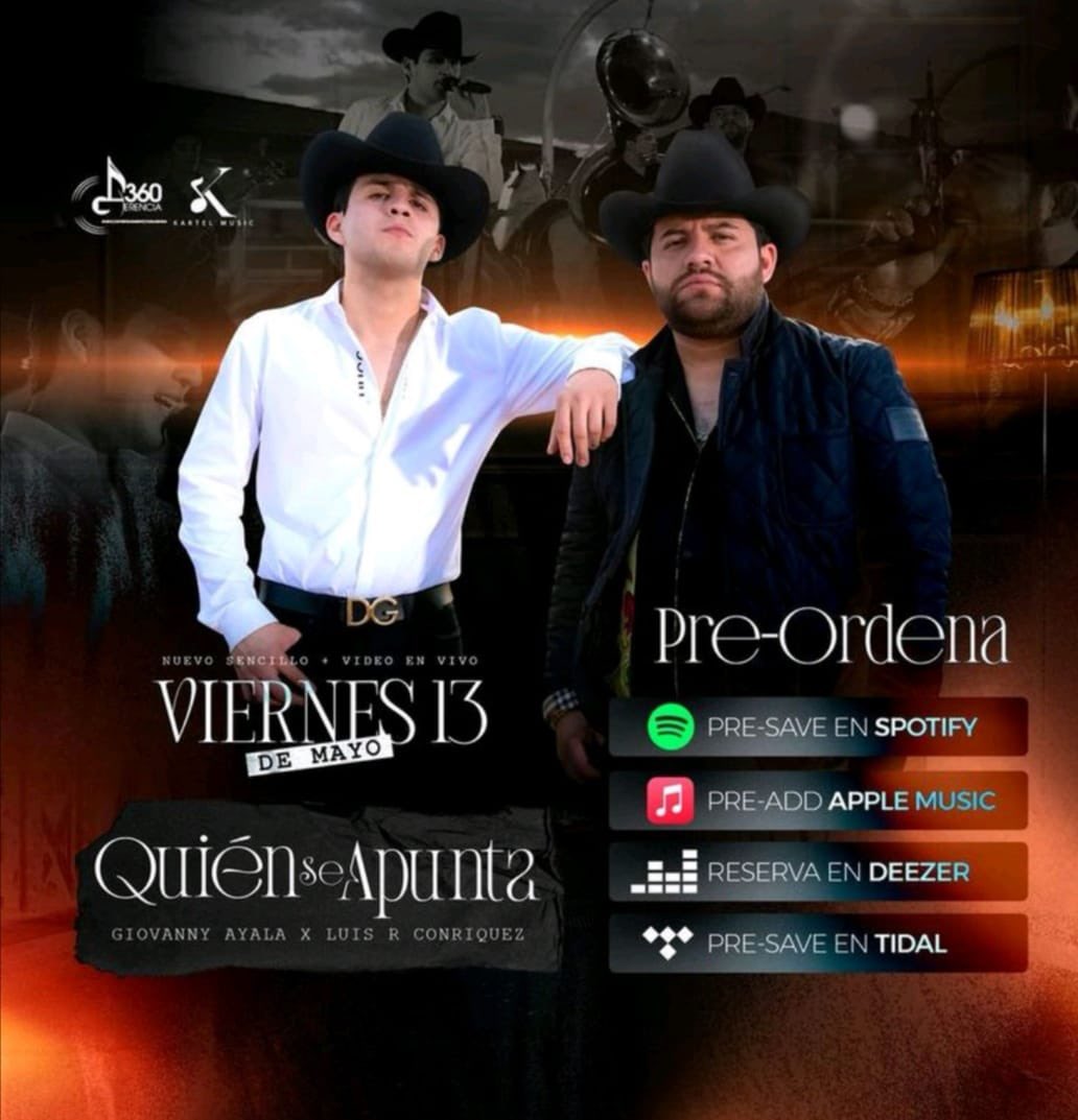 Viernes 13 de mayo!!! Giovanny Ayala con su tema “Quien se apunta?”