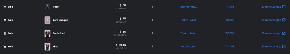 NFTisLoveETH's tweet photo. Just when we think the market is dead someone decides to buy 200 $ETH worth of @CyberBrokers_ 

What a chad https://t.co/SrVeXOQqhb