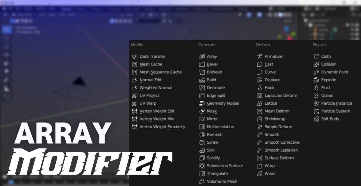blender_tuts3d's tweet photo. Array Modifier..
Link: https://t.co/JqURxGVhYQ
#array #blender #blendertuts3d #modifiers https://t.co/V316VG5hIy