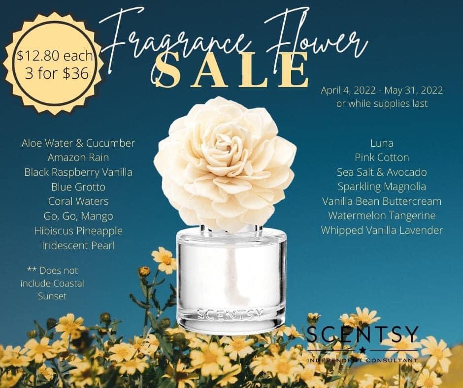 ScentsyClub's tweet photo. The Fragrance Flower is handcrafted from sola wood, a material derived from Cassava, a tropical plant native to Asian countries. The oil is formulated with both synthetic and natural ingredients to achieve the best fragrance experience possible! https://t.co/G0Y9Txt1Ck