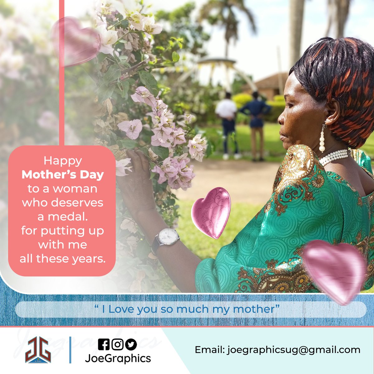 KiyembaJoseph5's tweet photo. It’s my time to tell you how fortunate and special I am to be blessed with a mother as caring, loving as you. Wish you a happy Mother’s Day, Mom!

Happy Mother's Day! ❤
.
. 
#JoeGraphics 
#yourawesomeartwork https://t.co/Xq2pZpAse3