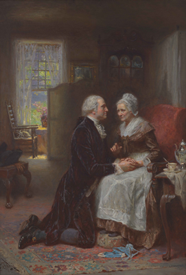 VMHCeducation's tweet photo. Happy Mother's Day! Thank you to all the mothers out there for your hard work. In this painting, George Washington is kissing his mother goodbye after being elected president in 1789. #MothersDay #VMHC 1996.49.9 #VMHCEducation #VirginiaHistory #museumcollection #museumarchives https://t.co/fhdRATq75o