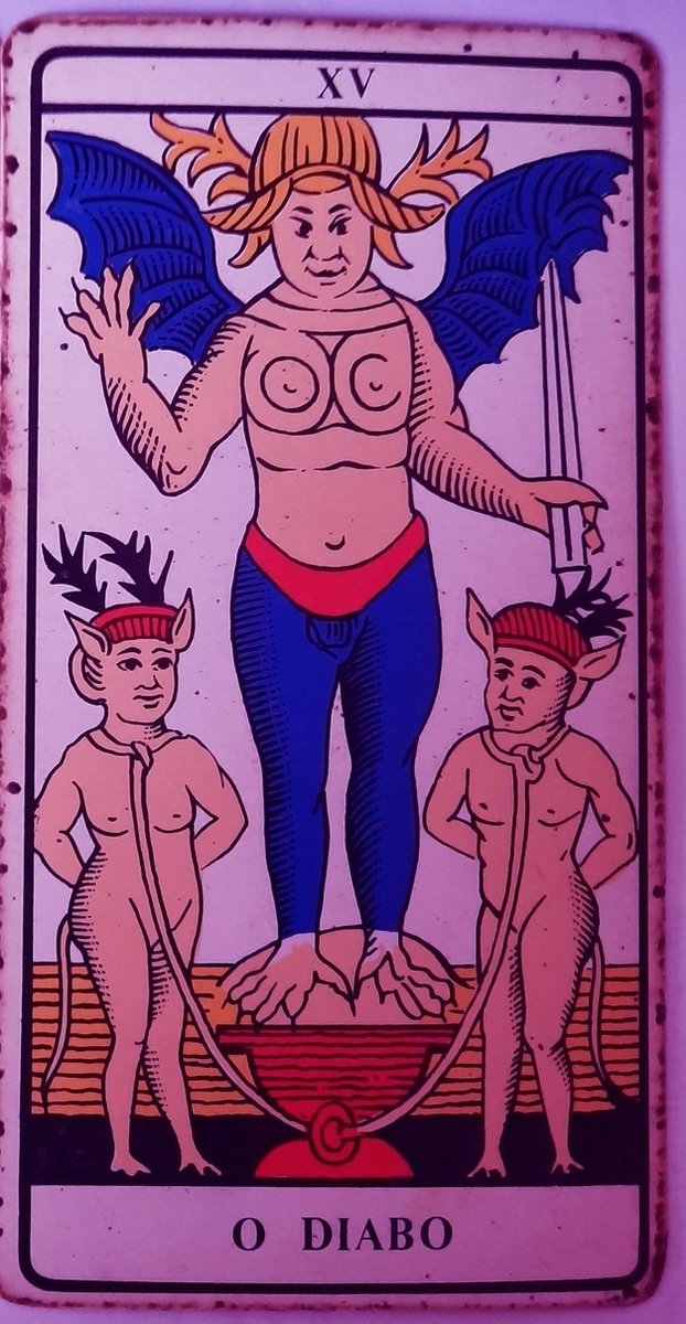 Taroando_'s tweet photo. #ODiabo"Digamos que na doçura, O Diabo representa com naturalidade os defeitos do ser humano que busca por satisfação. Na amargura, temos o prazer para saciar acima de qualquer um e qualquer coisa." https://t.co/hxV9rz3t5Q