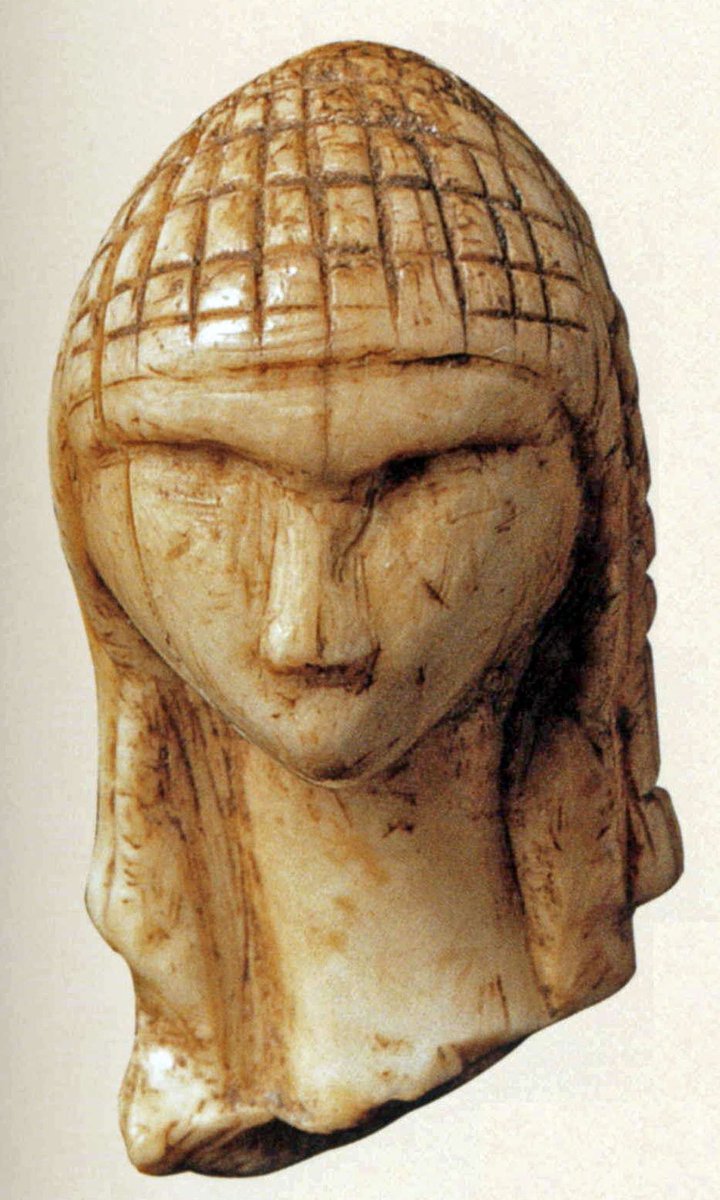 The face of a woman stares at us across millennia. She was delicately carved from mammoth ivory during the last ice age, c. 25,000 years ago.