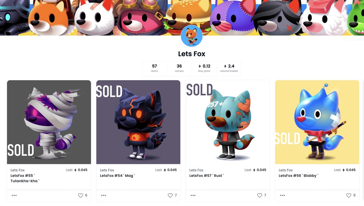 ⭐️SOLD!⭐️

All new foxes go to <a href="/pukerrainbrow/">Pukerainbow 🤮🌈</a> collection!
Wow great Thanks for your big support💖

Also big big Thanks to all Twitter friends for sharing and retweeting #BigHuggg

New Foxes will be introduced every other week!🦊
And some available in 2nd
opensea.io/collection/let…