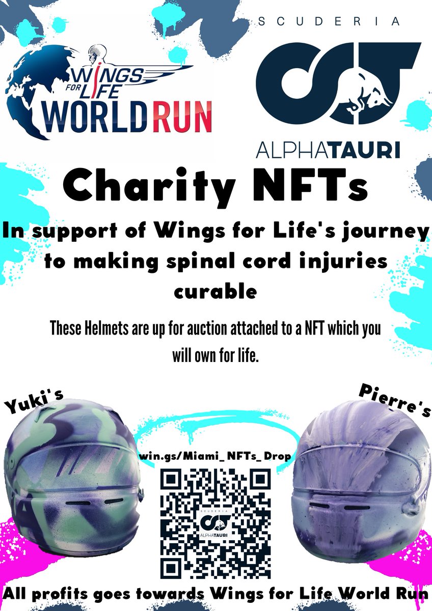 InfinityNFT_'s tweet photo. Auctions now live with the latest bids of 
Yuki's - 45 FTM
Pierre's - 15 FTM 

Participate now to gear towards a better future
https://t.co/sah33DgNb4

Auction winners will be awarded the NFT, the respective helmet, alongside a pair of signed gloves. 

#wingsforlifeworldrun #FTM https://t.co/gn2haFjhjL