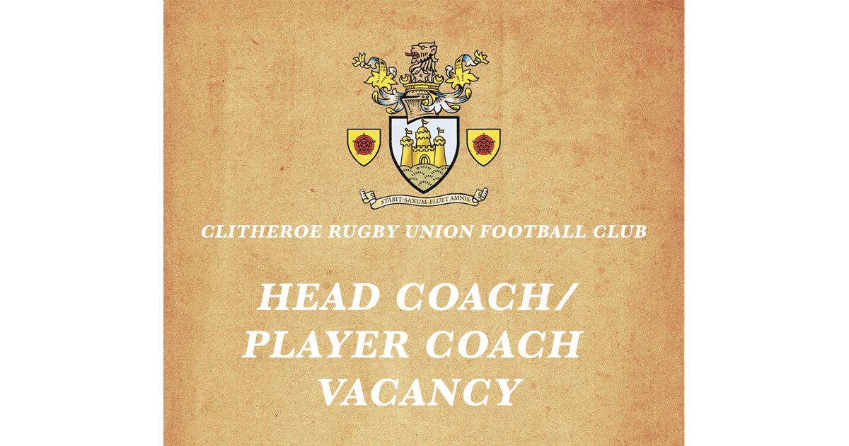 clitheroerugby's tweet photo. Head Coach Vacancy at Clitheroe RUFC
https://t.co/8bcd1cN7jZ https://t.co/ym5ULWN1oc