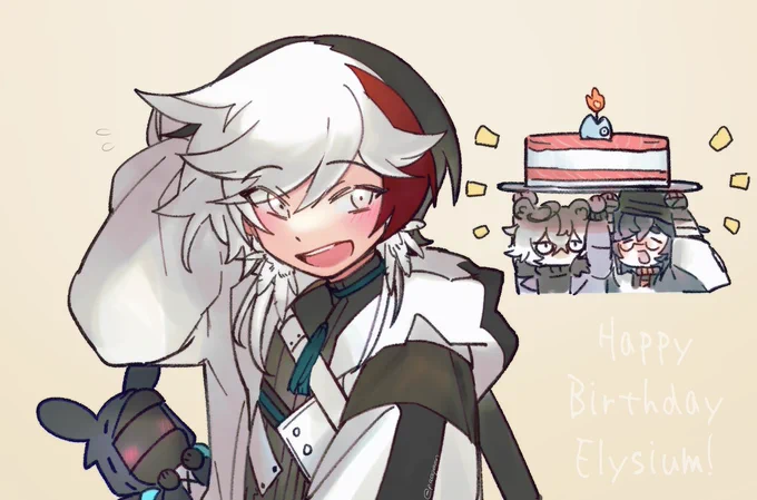 エリジウムくん Happy Birthday!💝 #アークナイツ版深夜の真剣お絵かき60分一本勝負 