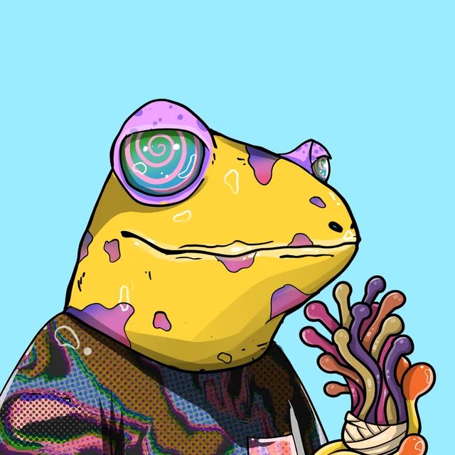 rimenft's tweet photo. Just copped this @TheStonedFrogs . Strong community maybe I buy a few more? 👀 https://t.co/5wo1YOUAwg