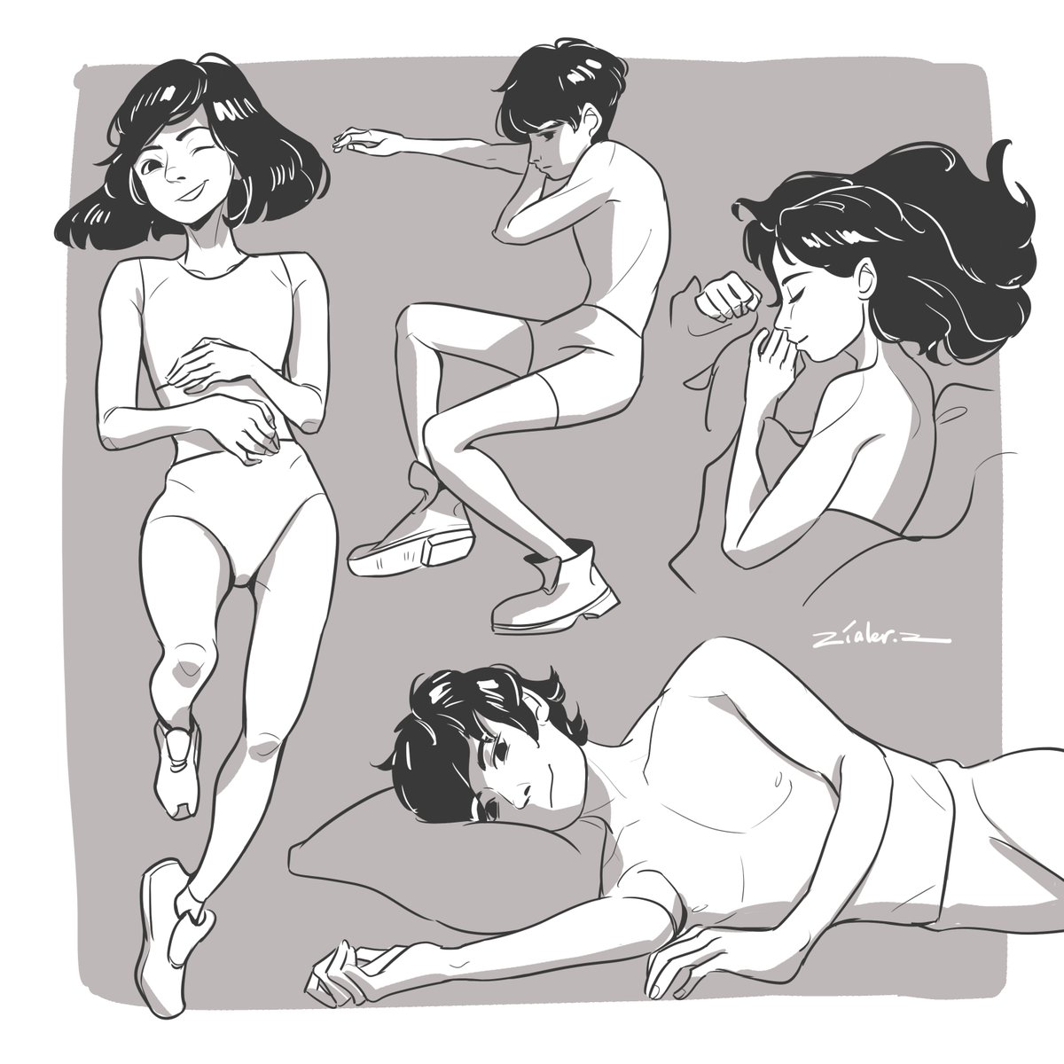 zialerz's tweet image. It&apos;s great to practice sleeping gestures coz I rarely draw them hehe.
Have a nice sleep guys 😇😴

#sleeping #referencesheet #referenceposes #anantomy #poses #anime #manga #dailypractice #lineart #hands #cartoonart #inkingart #drawingideas #sketchingideas #photoshopdrawing