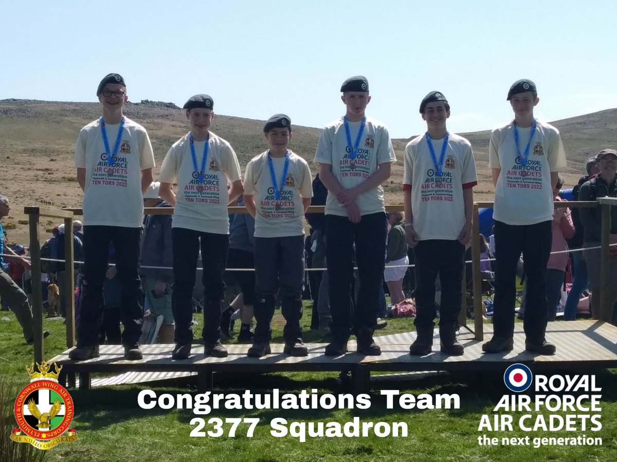 P & C Wing (@pcwaircadets) on Twitter photo Huge congratulations to Team 2377 Squadron on completing their #tentors route, our first team back having visited 10 Tors over a 35 mile route.
<a href="/aircadets/">RAF Air Cadets</a>
@comdtac
#whatwedo
#thenextgeneration
^WMCO Huge congratulations to Team 2377 Squadron on completing their #tentors route, our first team back having visited 10 Tors over a 35 mile route.
<a href="/aircadets/">RAF Air Cadets</a>
@comdtac
#whatwedo
#thenextgeneration
^WMCO