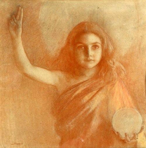 Her mind is begotten knowing the First Mind and Light of the Eternal; Her heart and tongue are begotten expressing the Begotten One, which is the Anointing, and the Word of the Eternal;because her Soul, and Mind and Heart reflect the Eternal Dryad in Three times Three—perfection!