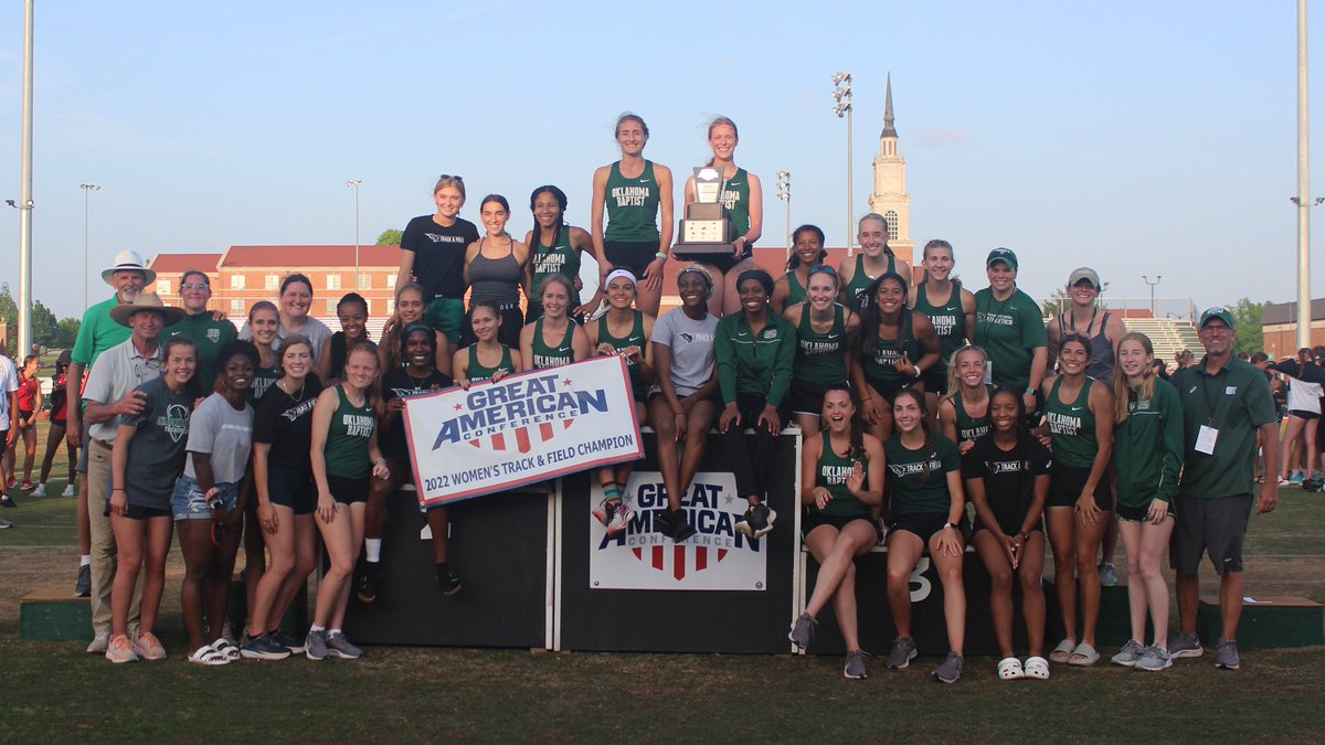 GACAthletics's tweet photo. OKLAHOMA BAPTIST WINS #theGAC WOMEN’S TRACK &amp; FIELD CHAMPIONSHIP TITLE - https://t.co/6qWpLlzH3M https://t.co/M4eRzDMxNK