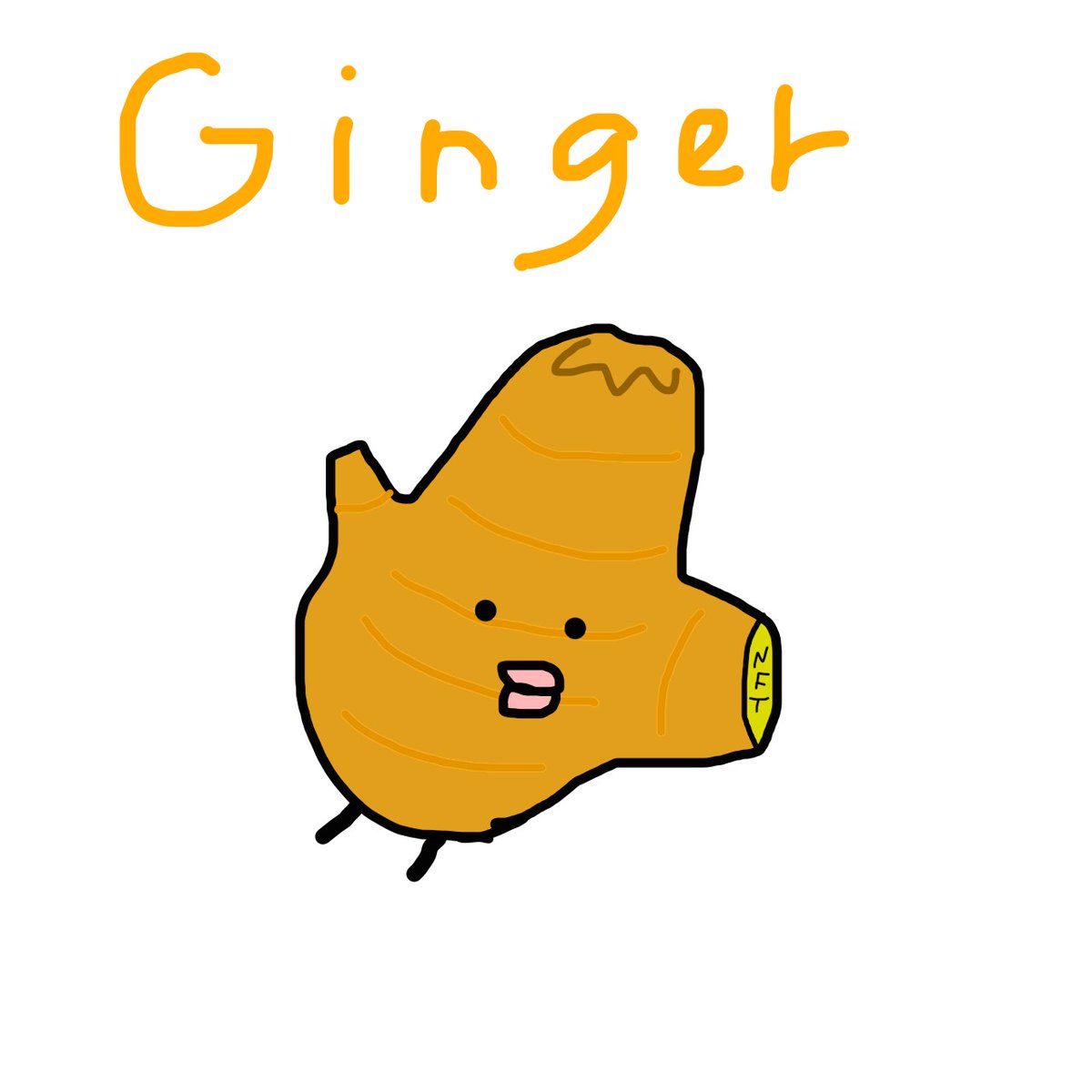 bachanyasai's tweet photo. こんばんは。ばあちゃん家のショウガです。今日は母の日でした。#NFT #MothersDay #ART　#Ginger https://t.co/c3hMGruGWD