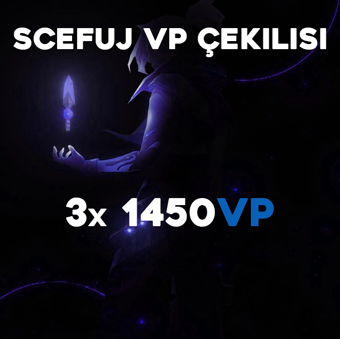 scefuj's tweet photo. ☄️ VP ÇEKİLİŞİ ☄️
Hesabın etkileşimini arttırmak için "LAN turnuvalardan" 
Kazandığım kuponlar ile aldığım VP leri çekiliş yapmaya karar verdim.

 🔷 3 x 1450VP

 📘Katılım Şartları :
 ➾Beni 
@Scefuj1
 Takip etmek
 ➾RT ve Fav
 ➾2 arkadaşınızı etiket
 
 📢 1 Haftaya duyurulur https://t.co/7ywrMd3KR2