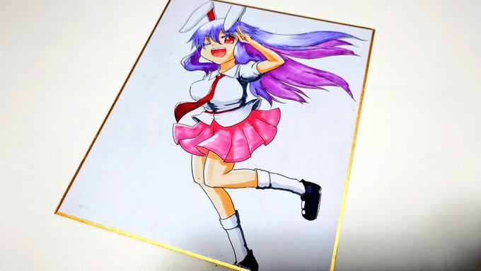 そしていただきもの(一点物)①!!
しーけさん(@shi_ke69247 )からいただきましたうどんげちゃん色紙…かわいい!猛烈に可愛い!!
表情が大変すき…いっぱいうれしい…゜(゜'ω`゜)゜。
ありがとうございました!!🐰🐰🐰 