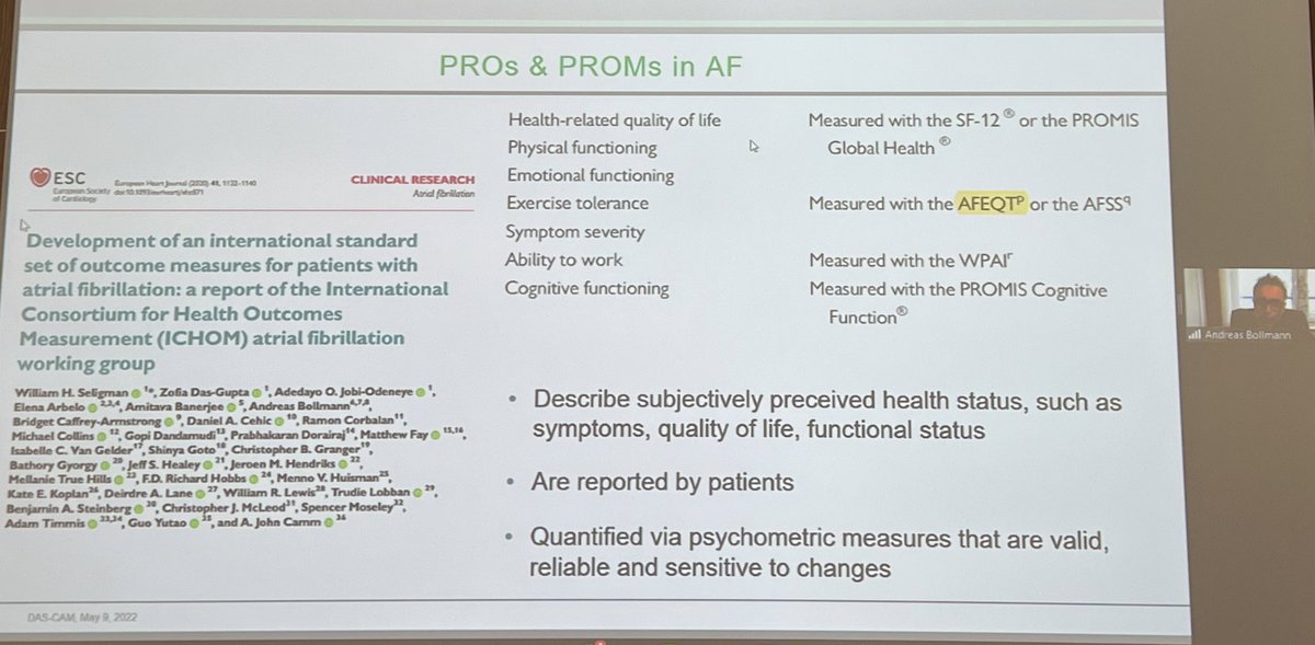 Dominik Linz (@dominik_linz) on Twitter photo #DAS_CAM_2022
<a href="/ABollmannMD/">Andreas Bollmann</a> on quality management in #AFib
- Including PROs & PROMs (AFEQT, AFSS, etc)
<a href="/escardio/">European Society of Cardiology</a> <a href="/EHRAPresident/">EHRAPresident</a> <a href="/harry_crijns/">harry crijns</a> <a href="/JordiHeijman/">Jordi Heijman</a> <a href="/DrJasonAndrade/">Jason Andrade</a> <a href="/J_Hendriks1/">Jeroen Hendriks</a> #DAS_CAM_2022
<a href="/ABollmannMD/">Andreas Bollmann</a> on quality management in #AFib
- Including PROs & PROMs (AFEQT, AFSS, etc)
<a href="/escardio/">European Society of Cardiology</a> <a href="/EHRAPresident/">EHRAPresident</a> <a href="/harry_crijns/">harry crijns</a> <a href="/JordiHeijman/">Jordi Heijman</a> <a href="/DrJasonAndrade/">Jason Andrade</a> <a href="/J_Hendriks1/">Jeroen Hendriks</a>