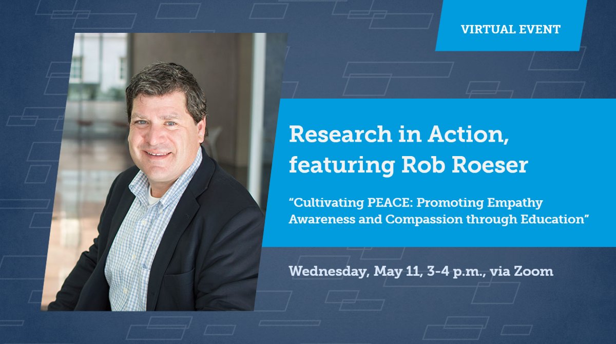 Join Rob Roeser to learn more about the PEACE program through <a href="/PRCPennState/">Prevention Research Center at Penn State</a>, which works to create new generations of young people with the skills needed to flourish personally and engage in societal renewal. Register at ow.ly/n9K450IYsyM.