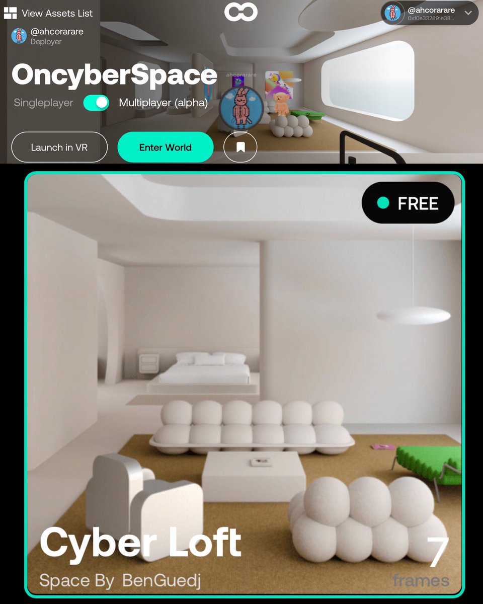 AhcoraRare's tweet photo. Welcome to the latest #CyberLoft by @oncyber which multiplayer mode is made possible. Wowwwww. :)))
✅https://t.co/3UkxKiDvwm https://t.co/Ffk0vuuC6S