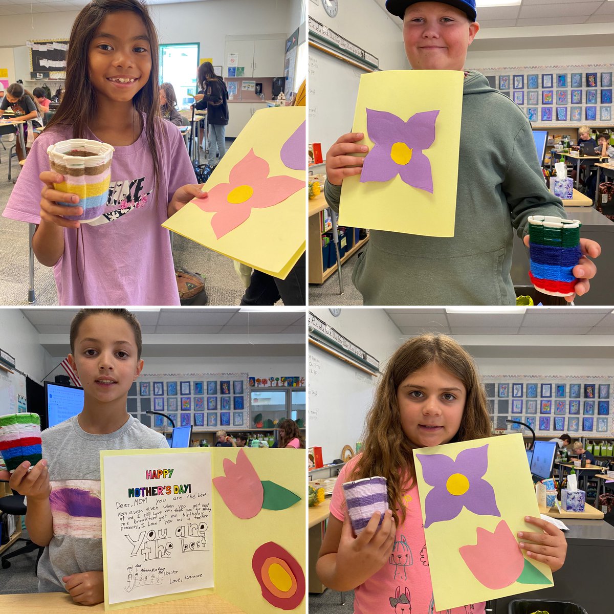 ms_smithTL's tweet photo. Karana’s basket weaving in #IslandoftheBlueDolphins inspired this Mother’s Day project! The students of C3 love the moms and motherly figures in our lives! 💞@TLSHawks #PVProud https://t.co/A8qwqX4bPF