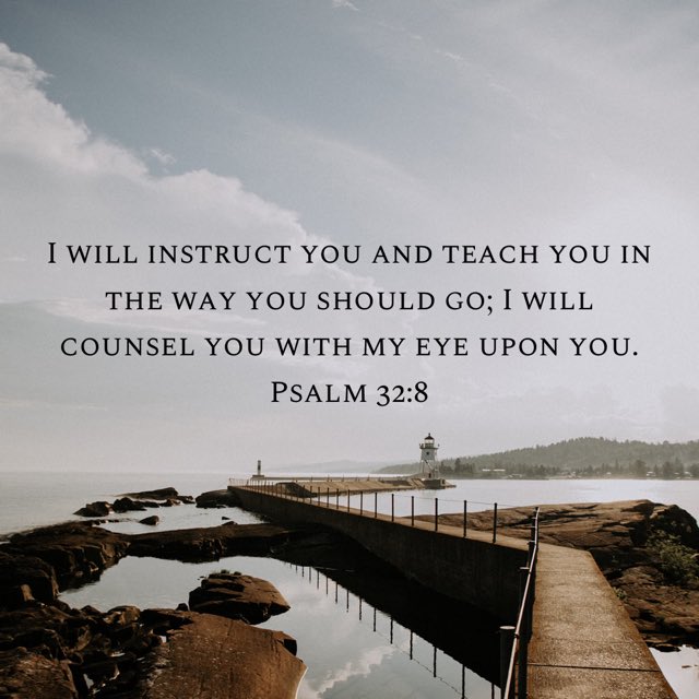 bclwd's tweet photo. “I will instruct you and teach you in the way you should go; I will counsel you with my eye upon you.”
Psalm 32:8  https://t.co/VLgnIyGmH4 https://t.co/1YwfVrICYc