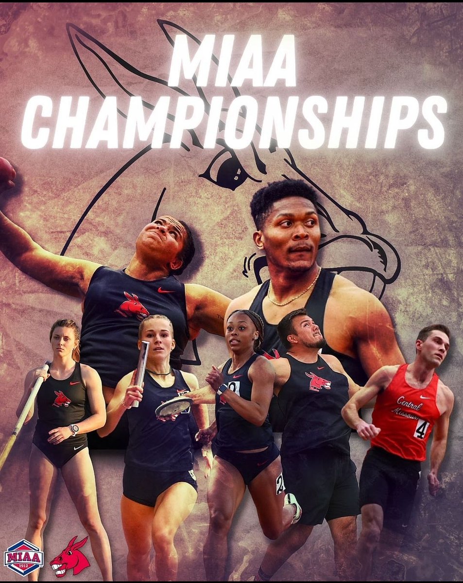 UCMTF's tweet photo. Day 3⃣ of the @TheMIAA Outdoor Championships has arrived at Welch Stadium in Emporia, Kan. 

Both the Mules &amp; Jennies are in 2nd place in the team standings!

💻 | https://t.co/W3MbIFSmW6 ($)
📊 | https://t.co/0VWhKWbiyH

#teamUCM x #BringYourAGame https://t.co/uoogVgyQFa