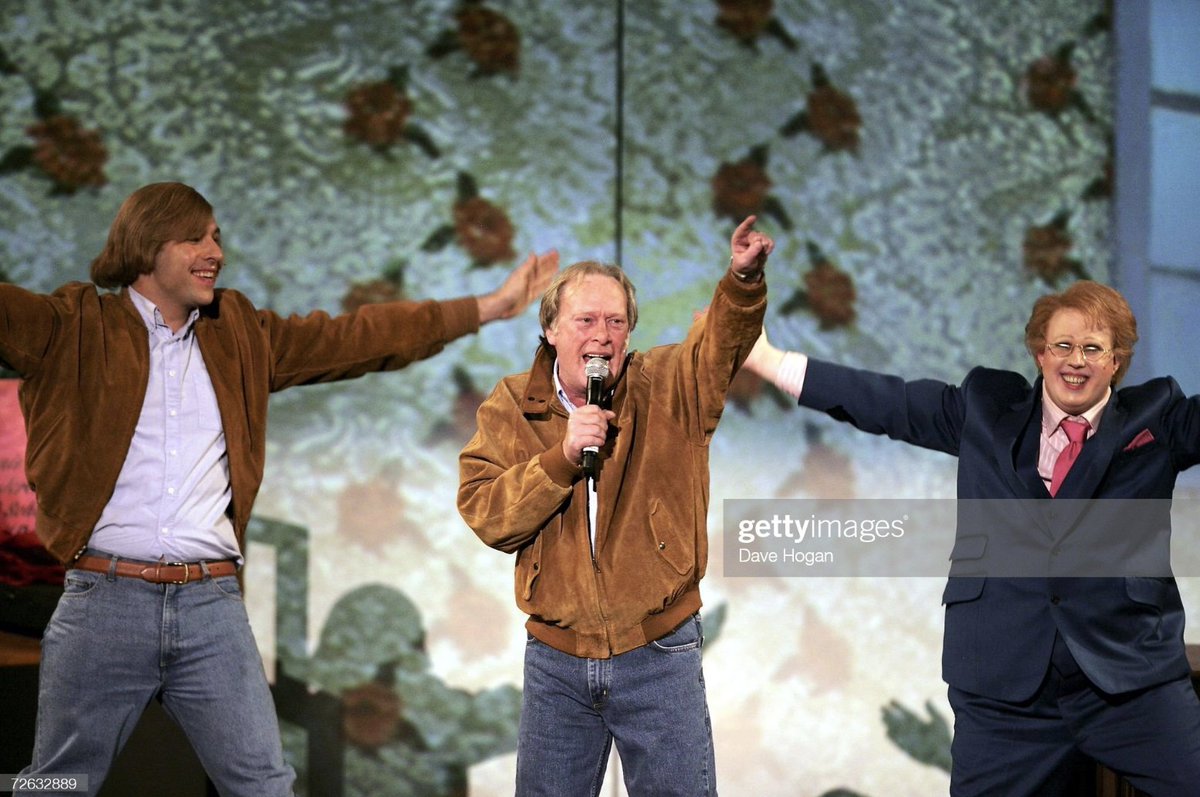 RealMattLucas's tweet photo. I grew up watching Dennis Waterman's iconic performances in The Sweeney and Minder. His guest appearance in our Little Britain Live show at Hammersmith Apollo - in which he hilariously duetted with David's absurd impersonation of him - remains the absolute highlight of my career. https://t.co/RsTrABh5Br