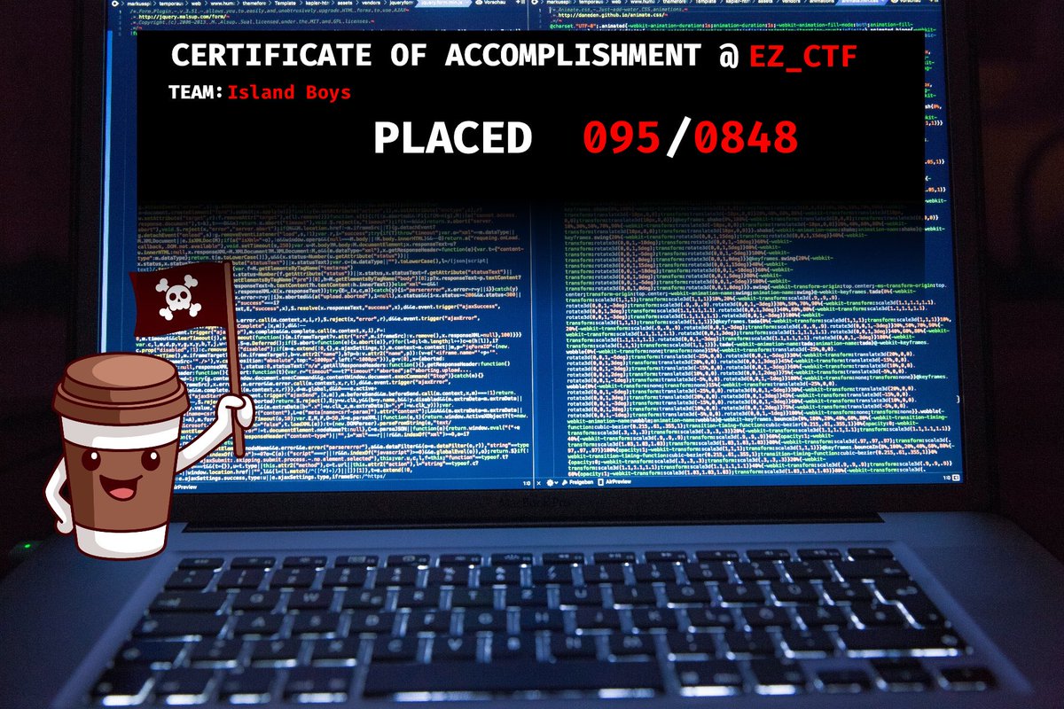 ALegend___'s tweet photo. Attended this beginner friendly CTF at @CTFCafe 

I had a lot of fun and learned some new things. My team placed top 11% and my individual solves/points placed me at the top 5% out of 1736 players! Thank you for hosting a fun and stable CTF! I hope to be in the next one! https://t.co/oIH7IzA9jC