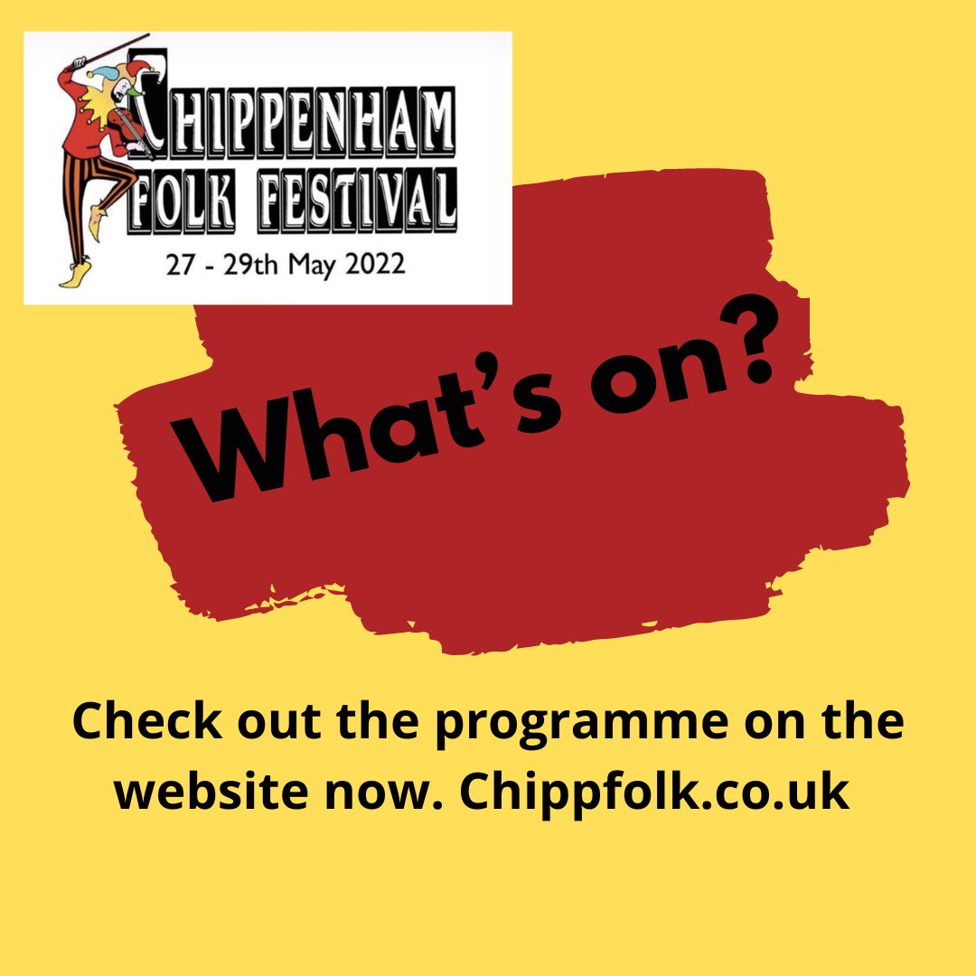 The programs is out, check it out here chippfolk.co.uk/home/may-2022-…