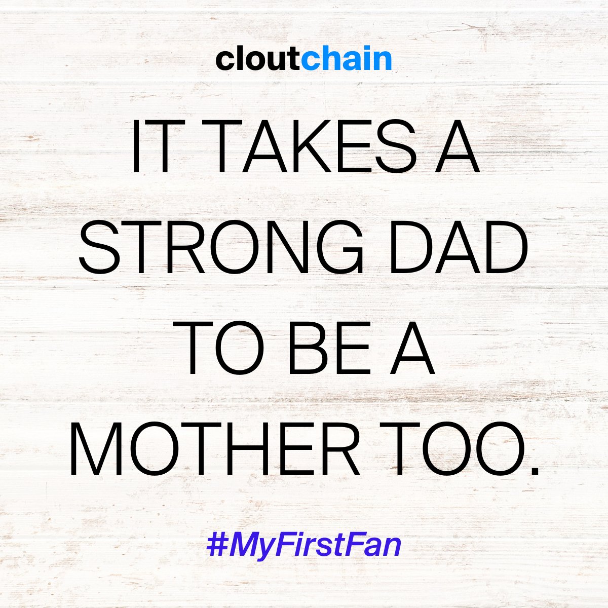 cloutchainIO's tweet photo. Takes a strong dad to be a mother too. ❤️ #myfirstfan #MothersDay https://t.co/7kAADRHXVP