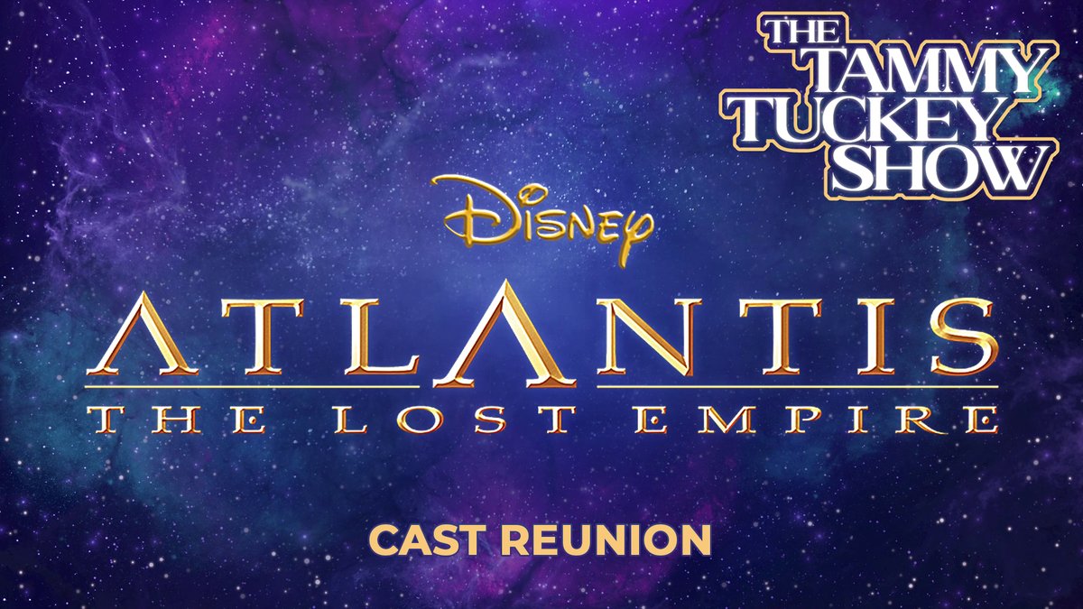 AtlantisTLE's tweet image. On June 17th, 2022 at 8PM EST/5PM PST, we'll close out the 20th Anniversary Celebration of #AtlantisTheLostEmpire with one final chat with the cast and creative team of the film on The @TammyTuckey Show! 💠 youtu.be/UIRnP6vbdXs

#AtlantisisWaiting #Atlantis #Disney #Interview