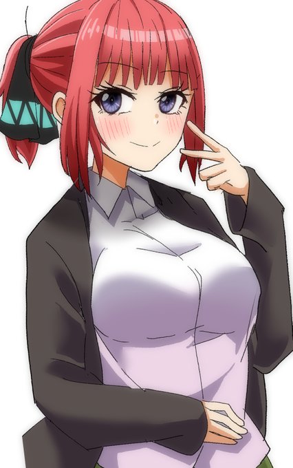 みなづき。お仕事募集中さんがTwitterに投稿した中野二乃(五等分の花嫁)のイラスト。