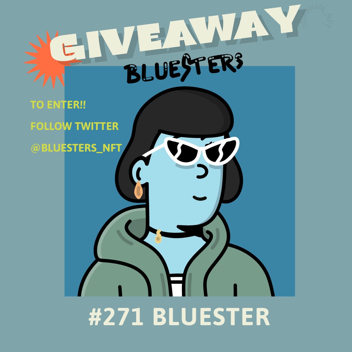 bluesters_nft's tweet photo. GIVEAWAY 🎁 #271 Bluester

Rules
1. Follow @bluesters_nft like&amp;RT this.
2. Tag 2 Friends
3. Join Discord &amp; react🎉 at #giveaway🎉 channel.

Ends: 2 days 

Winner will announce on discord.
Goodluck!

#nft #nftcollector #NFTCommuntiy #NFTcollectible #bluesters https://t.co/7C7qhhOj8q