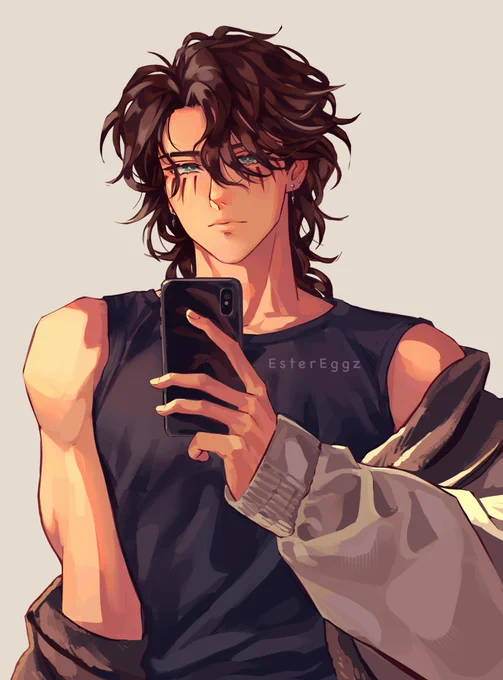 Eren never did his hair like this bc he knew he'd be too powerful 