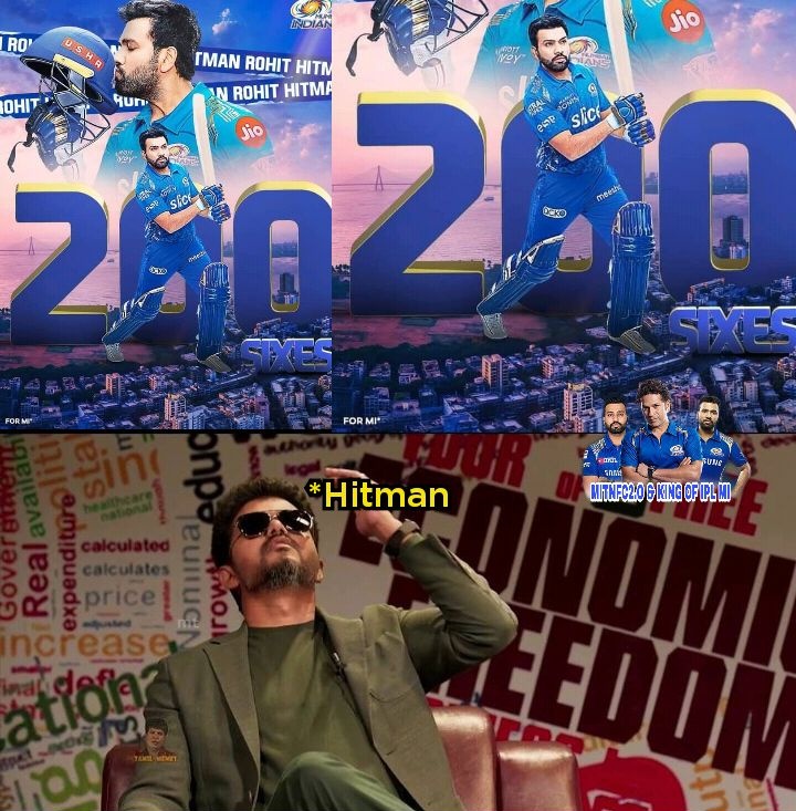 MItnfc2o's tweet photo. 200 Sixes Hitman 😎💥

#OneFamil #RohitSharma𓃵 #MumbaiIndians  #GTvMI
#MumbaiIndians #MI #Dream11IPL #டீம்MI #MumbaiIndiansTNFC2O #KingOfIPLMumbaiIndians
#IPL2022
#mumbaiindiansTNFC2o https://t.co/MZ3fK4QROH